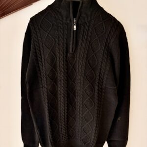 Black Old Money Knit Sweater