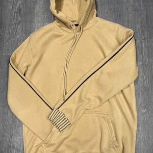 Beige Striped Hoodie