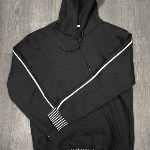 Black Striped Hoodie
