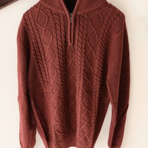 Maroon Old Money Knit Sweater