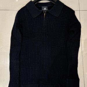 Black Zipper Old Money Polo