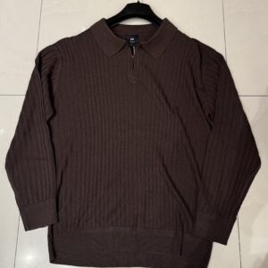 Chocolate Old Money Zipper Polo