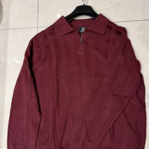 Maroon Oversized Old Money Polo